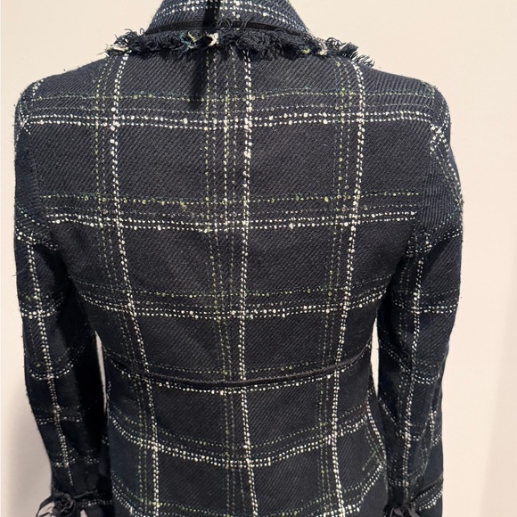 Laundry By Shelli Segal Navy Checkered Blazer - Picture 3 of 6